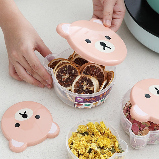 4pcs Bento Box Children Plastic Cartoon Cute Lunch Box Outdoor Food Storage Container Kids Student Microwave Lunch Box Utensils