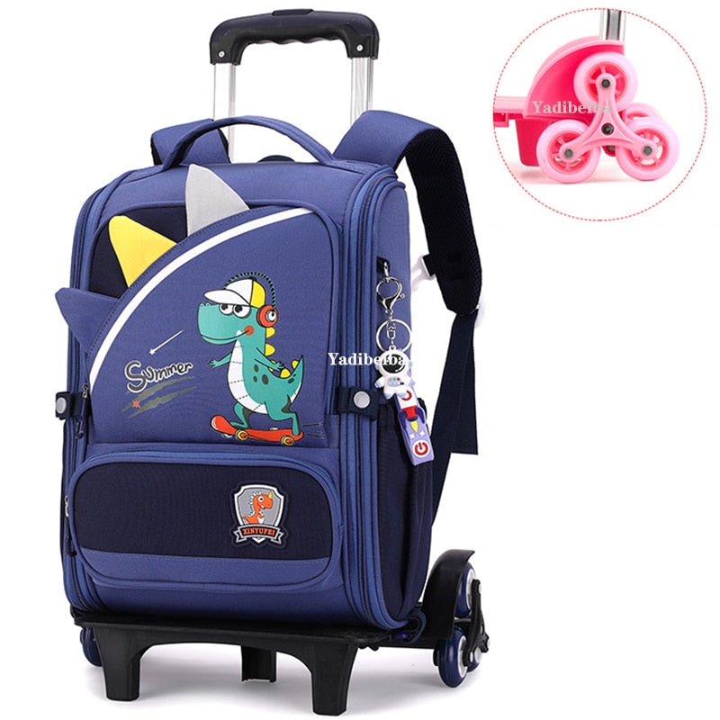 School Bag With Wheels For Boys Girls School Trolley Backpack For Girls Waterproof Wheeled Backpack For School Bags Trolley Bags