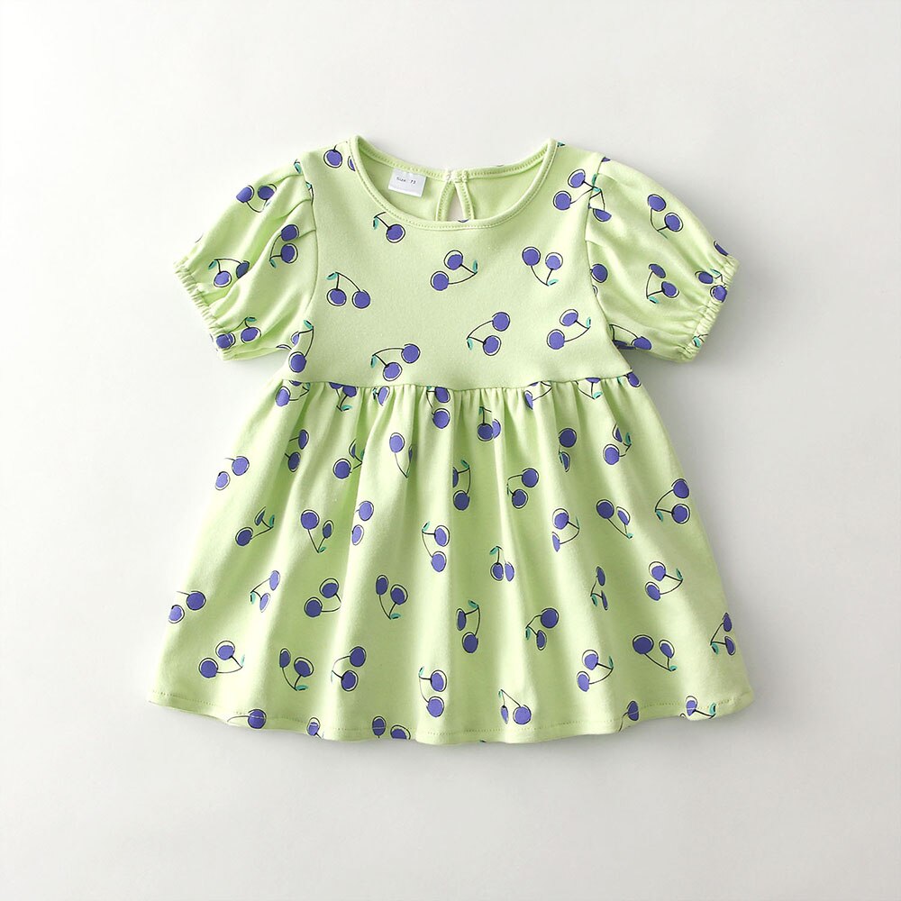 Fashion Girl Clothes Sets Summer Short Sleeve Sweatshirt Tops + Skirt 2Pcs for 1-5Y Kids Girl Clothing Sets Baby Clothes Outfits