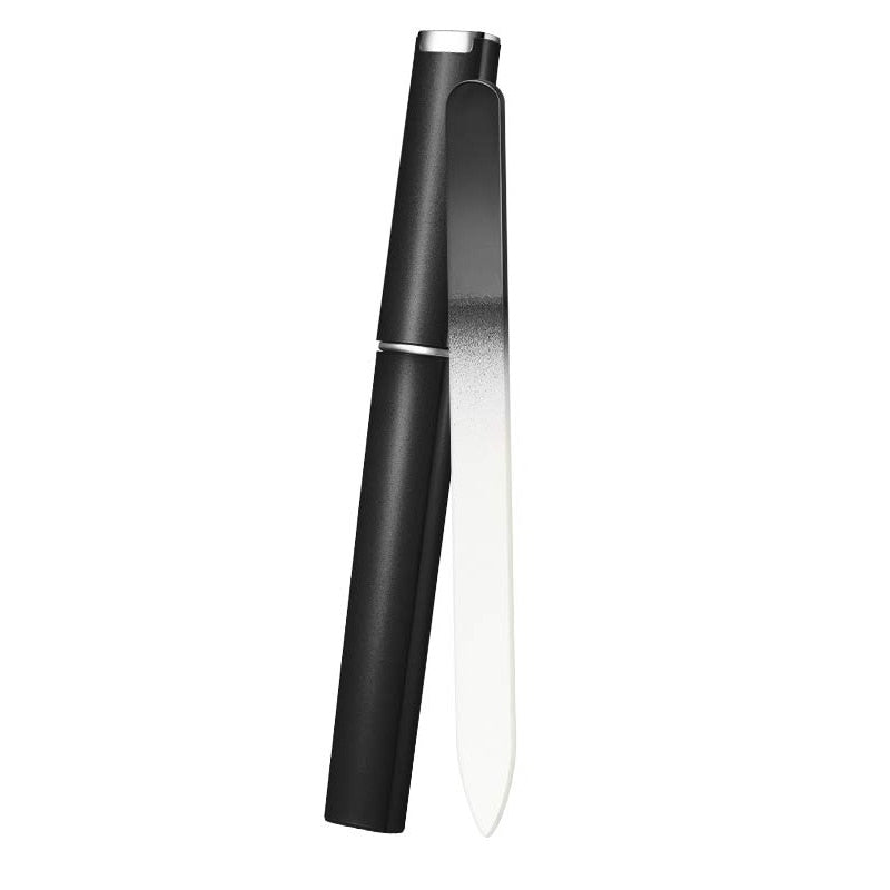 Premium Glass Nail File With Case, Crystal Nail File, Professional Salon Manicure Tool For Natural Nails Available On Both Sides