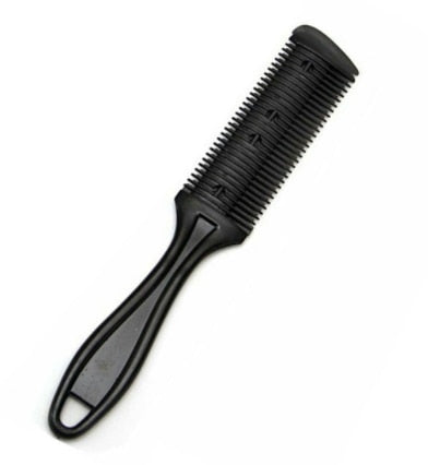 1 Pc Multicolor Hair Cut Barber Styling Scissor Razor Magic Blade Combs Hairdressing Tool Kit Double-Sided Knife Hair Scissors