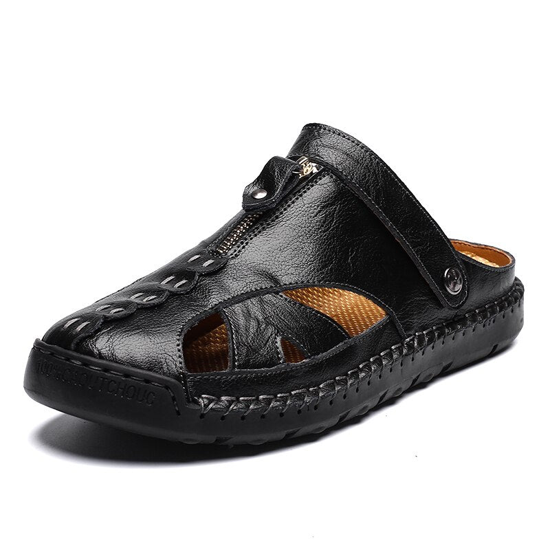 Summer New Men Sandals Comfortable Breathable Handmade Sewing Leisure Beach Outdoor Slip-on Lightweight High Quality Trekking
