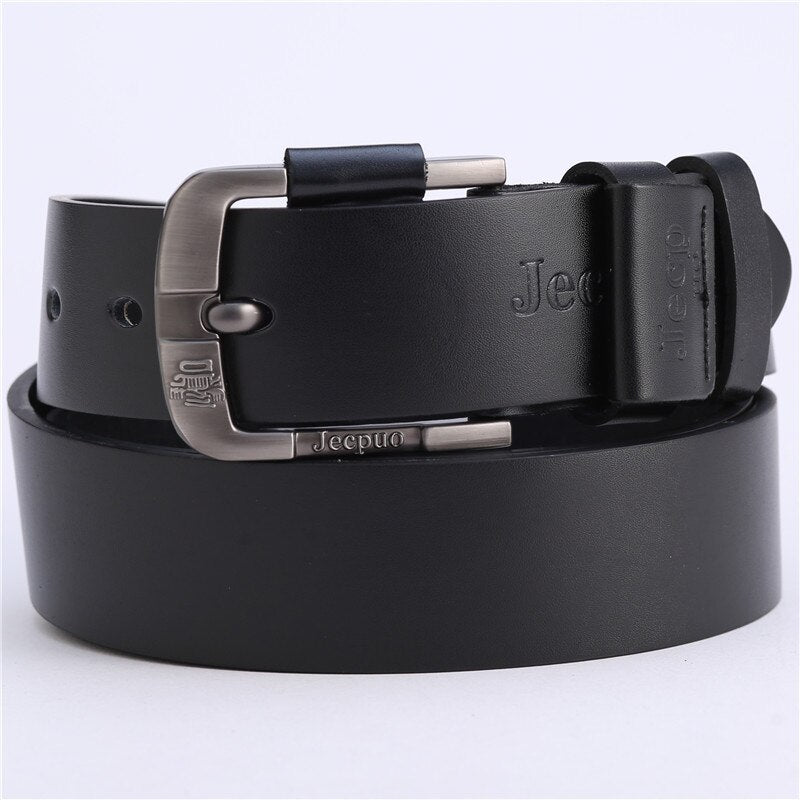New Leather Men Business Pin Buckle Belt Head Layer Cowhide Casual Fashion Pants New Trend Luxury High Quality Men&#39;s Belt