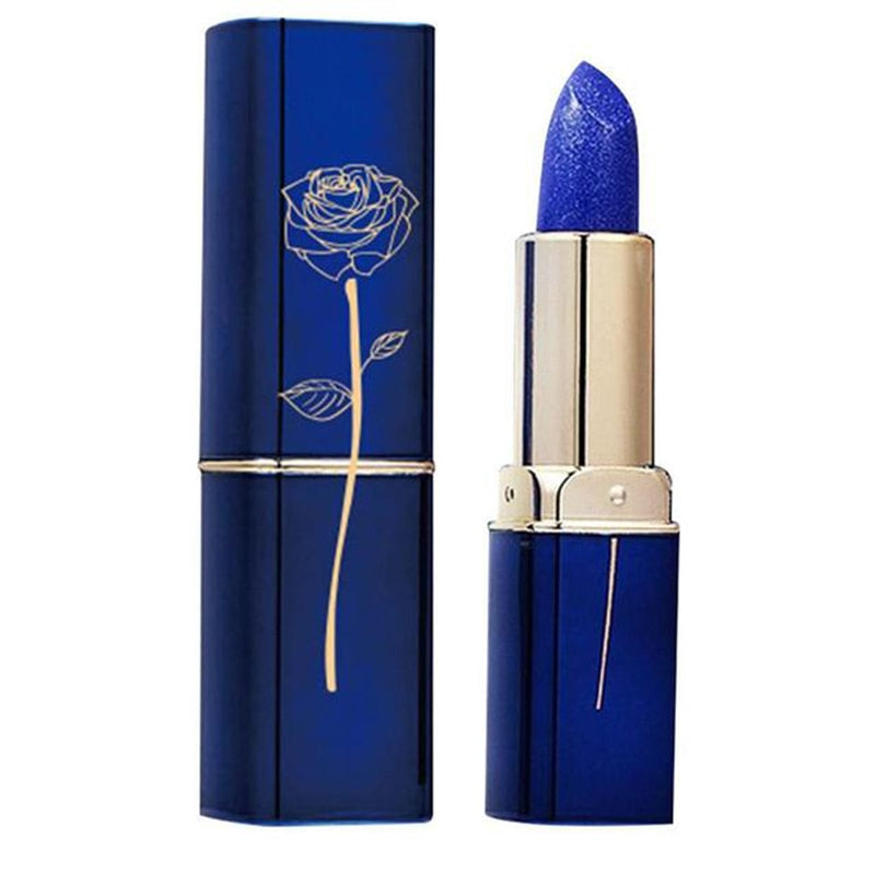 Lip Balm Blue Rose Lipstick Waterproof Temperature Color Changing Moisturizing Base Makeup Long Lasting Natural Beauty