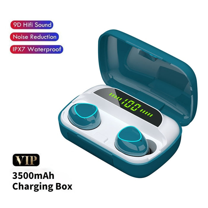 Bluetooth Earphone TWS Wireless Headphones Waterproof Sport Wireless Earbuds Stereo Music Gaming Headset &amp; MIC 3500 Charging Box