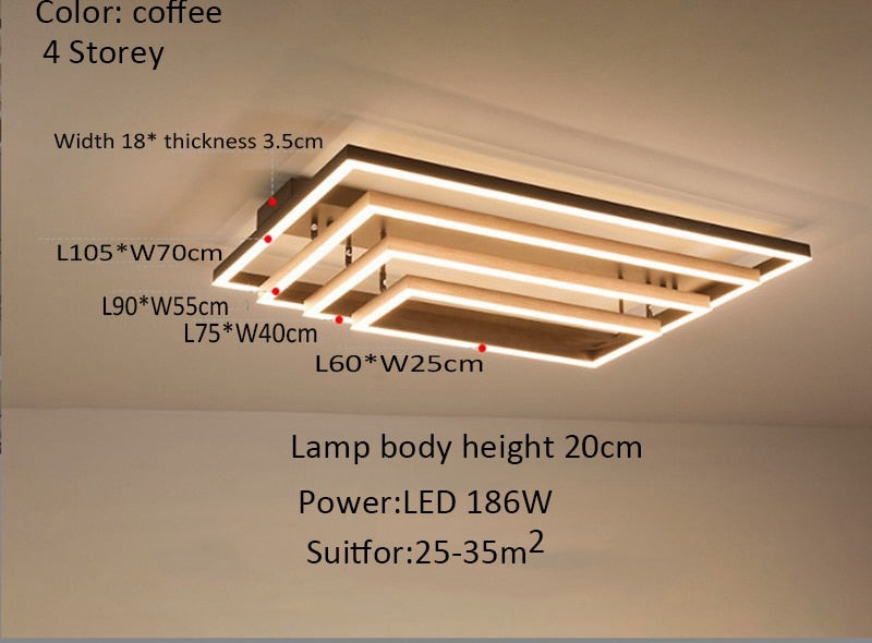 Modern Light Luxury Chandelier Simple Living Room Ceiling Lamp Nordic LED With Remote Control Black Interior Decoration Lamps