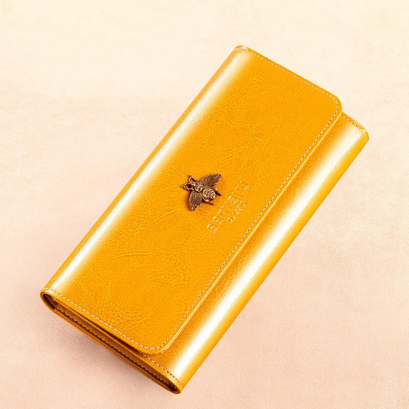Luxury Design Woman Genuine Leather Wallet RFID Blocking Multi Function Card Holder Organizer Large Capacity Ladies Clutch P
