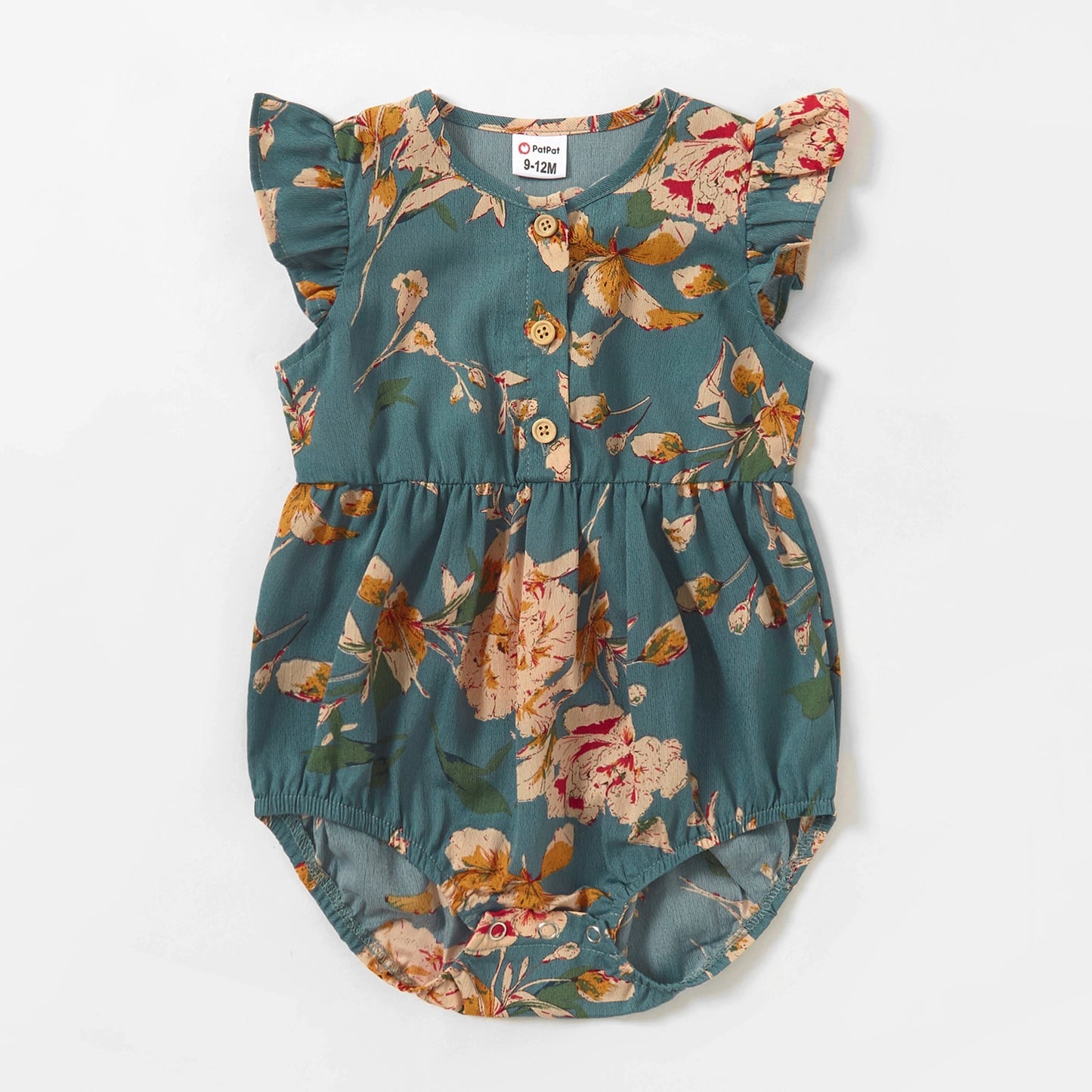 PatPat New Summer Mommy and Me Floral Print Flounce V-neck Sleeveless Dresses