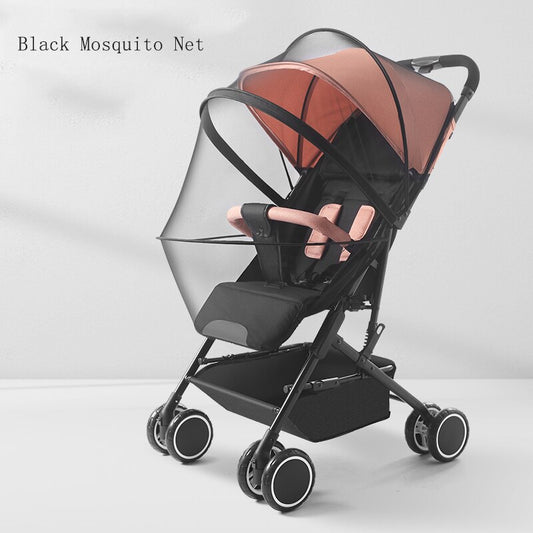 Baby Stroller Mosquito nets, Universal Lock-Type Baby Stroller Mosquito nets, Stretch nets, Breathable and Folding Dual-use Zipp