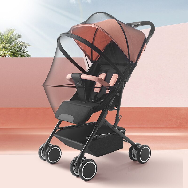 Baby Stroller Mosquito nets, Universal Lock-Type Baby Stroller Mosquito nets, Stretch nets, Breathable and Folding Dual-use Zipp